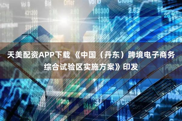 天美配资APP下载 《中国（丹东）跨境电子商务综合试验区实施方案》印发